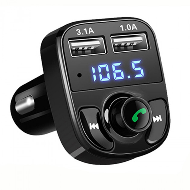 FM-трансмітер автомобільний з Bluetooth Чорний