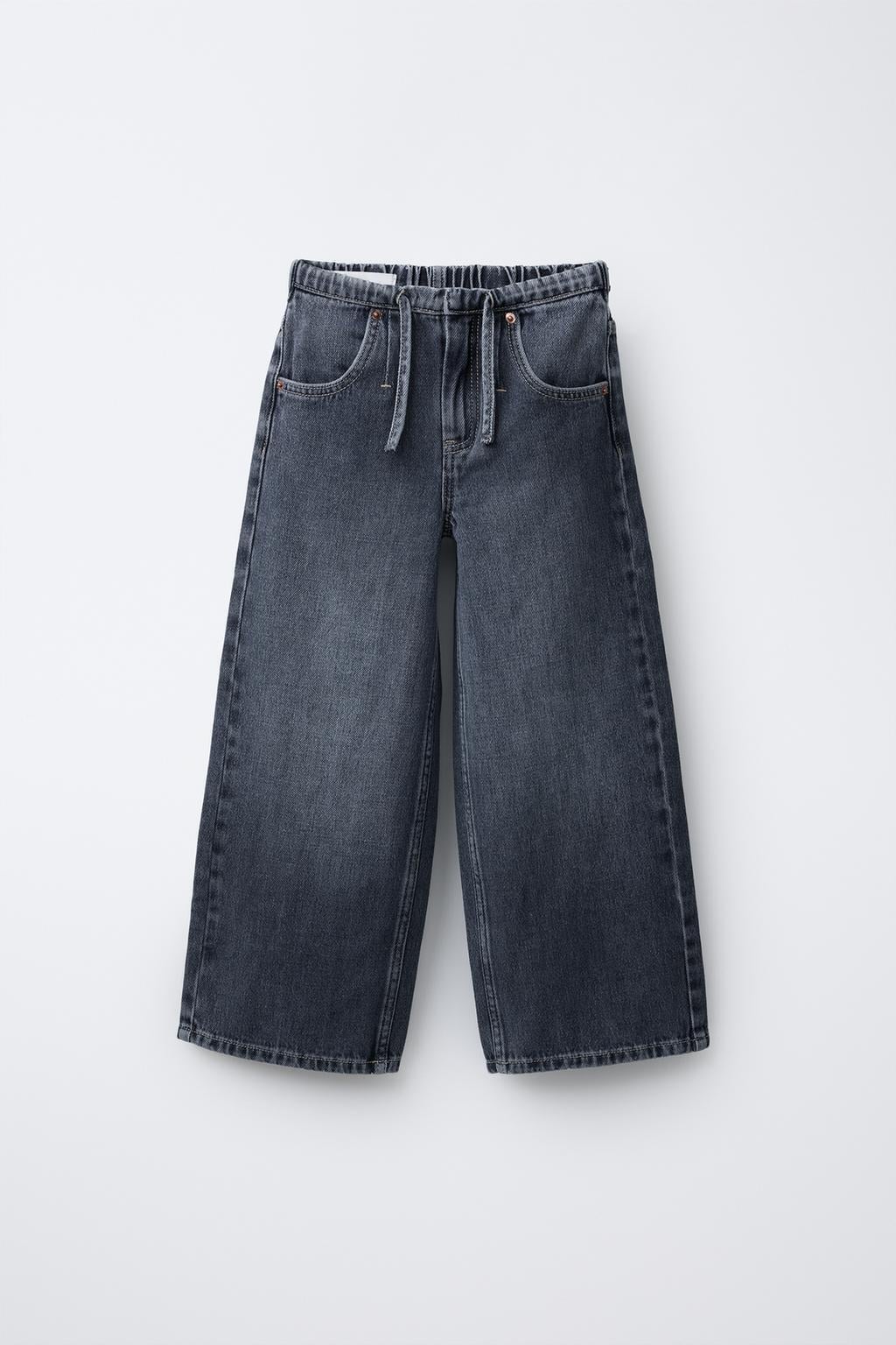 Джинсы широкие для девочки Zara 7227706407 148 см Серо-синий