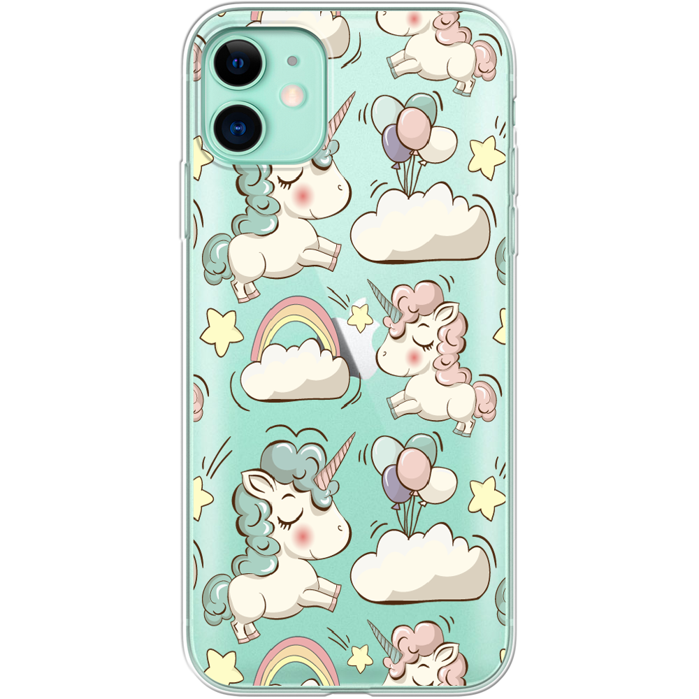 Чохол Boxface iPhone 11 Unicorns Прозорий силікон (38184-cc2-38184)