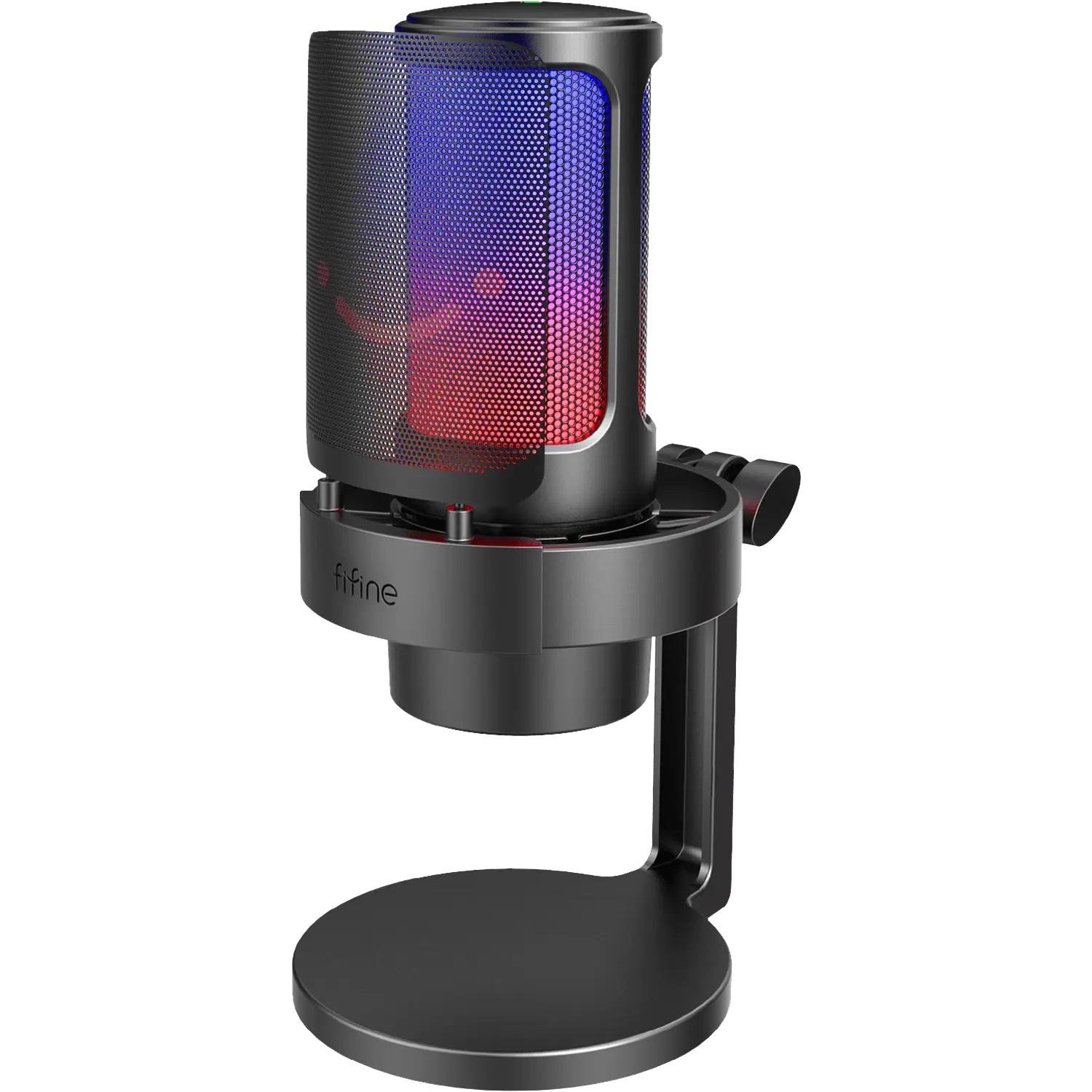 Микрофон конденсаторный FIFINE A8 USB с RGB подсветкой и регулировкой направленности Black (26816119)