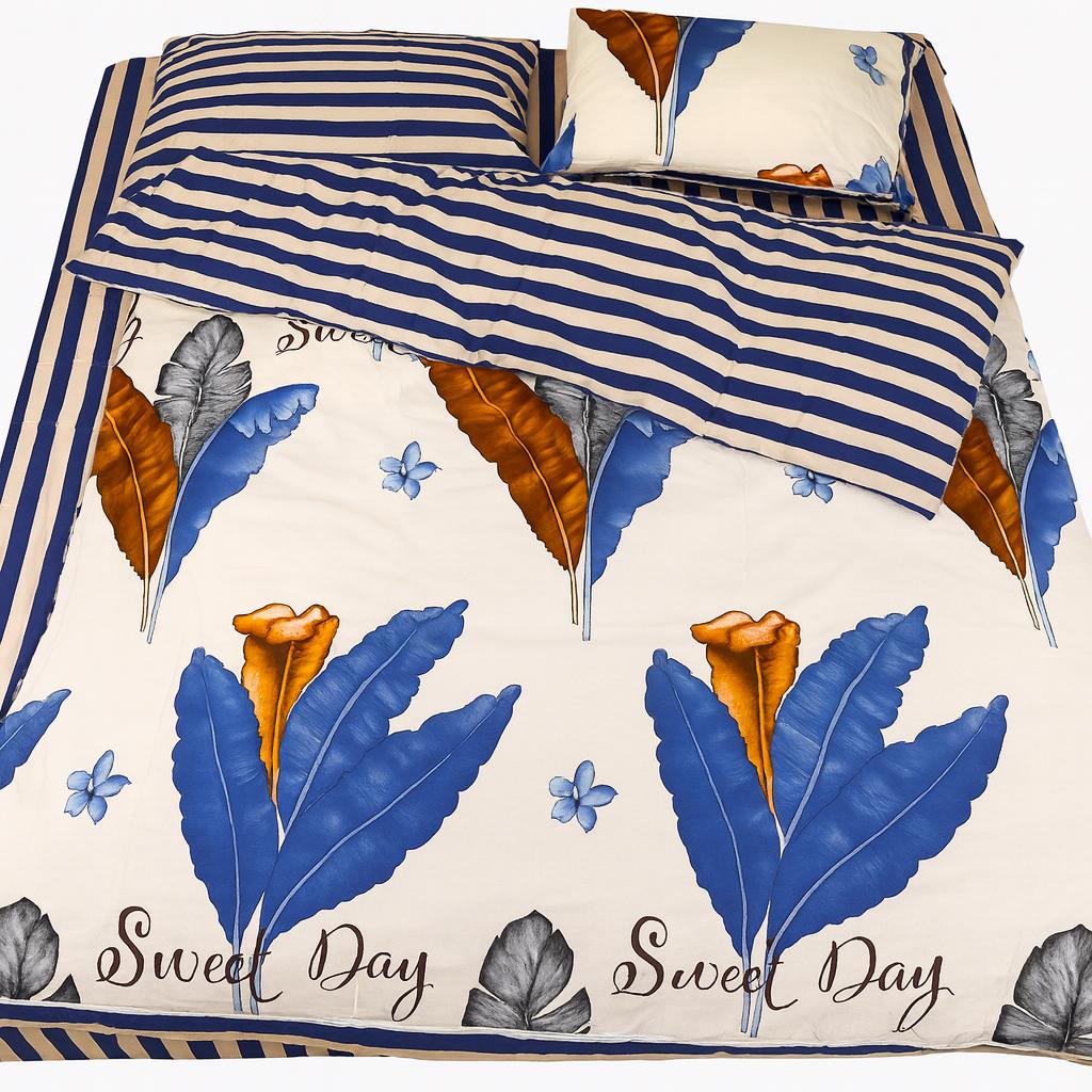 Комплект постільної білизни PaniPava Тропік Блу бязь 155х215 см (10100609)