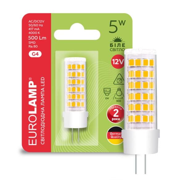 Лампа LED капсульная Eurolamp G4-5W-4000K-12V (LED-G4-0540(12))
