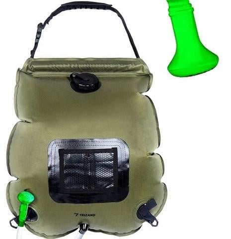 Душ туристичний із вбудованим термометром 20 л Темно-зелений - фото 3