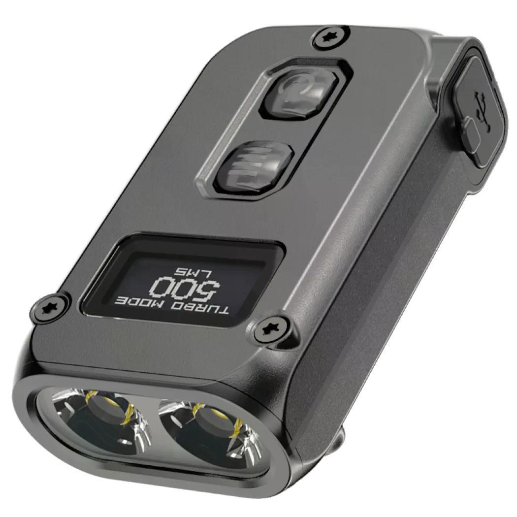 Ліхтарик наключний Nitecore TINI 2 500 lm USB Type-C 89 м Сірий (27831902)