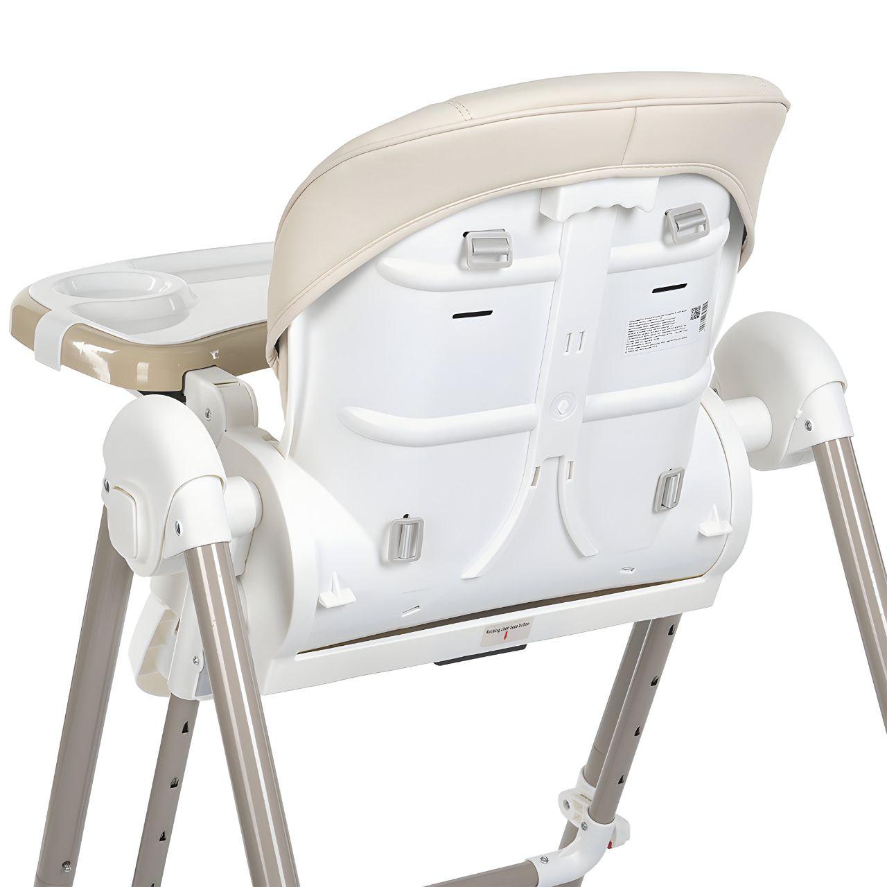 Стульчик для кормления Bambi M 5897 с функцией ручной укачивания Beige (23900590) - фото 7