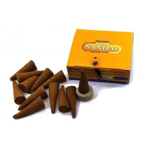 Благовония пыльцевая Satya Super Sandal dhoop cones безосновные конусы 15 г (2685) - фото 1