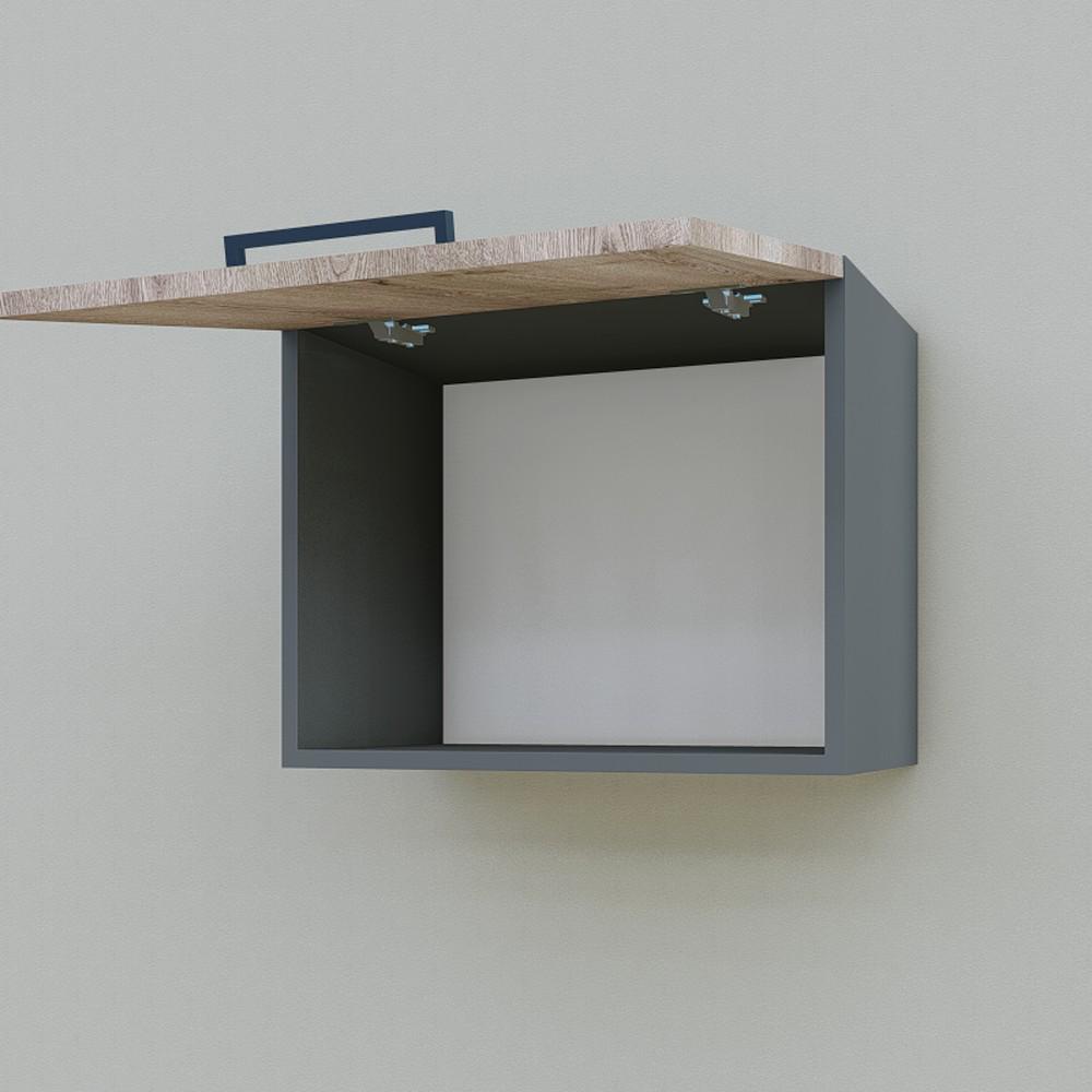 Шкаф навесной Opendoors МП9 для кухни под вытяжку 500 мм Аликанте/Графитовый (МП9/3) - фото 3 Шкаф навесной Opendoors МП9 для кухни под вытяжку 500 мм Аликанте/Графитовый (МП9/3) - фото 3