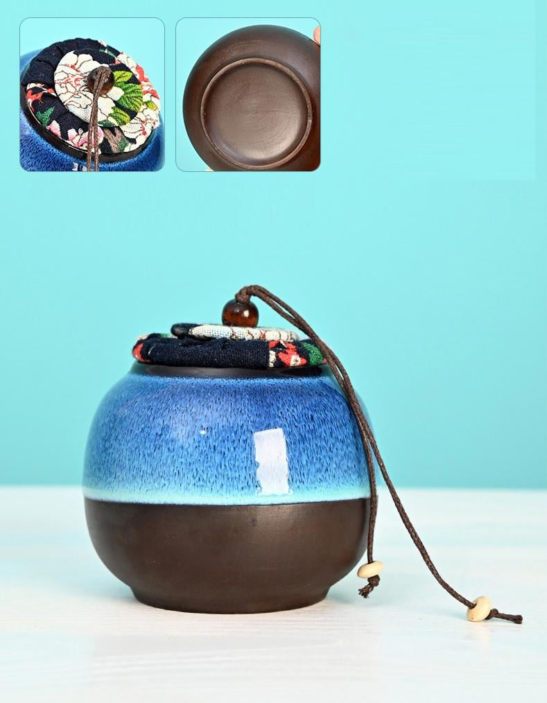 Набор для чайной церемонии дорожный Небесный Глаз на 4 персоны с чабанью 10 предметов Синий (26198872) - фото 4