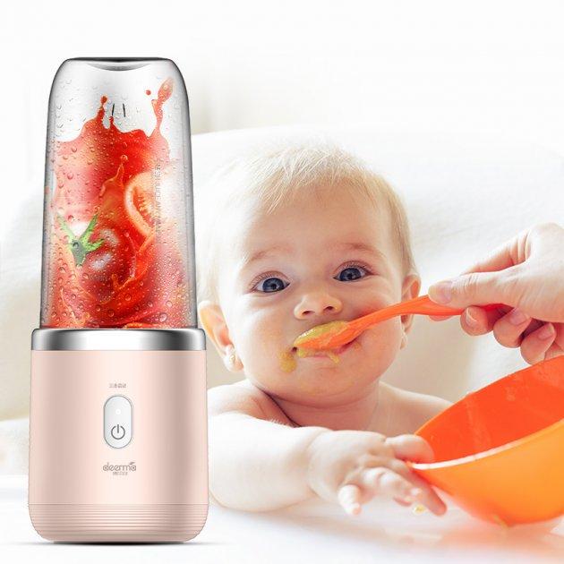 Фітнес-блендер Deerma Portable juice machine DEM-NU05 Pink - фото 5