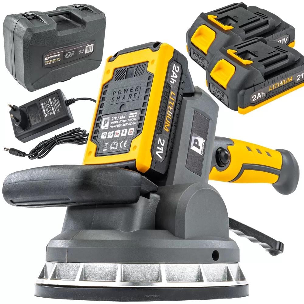 Присоска вибрационная аккумуляторная Powermat PM-APWDP-180T 2499851104 180 мм 120 кг 2 аккумулятора LED-подсветка