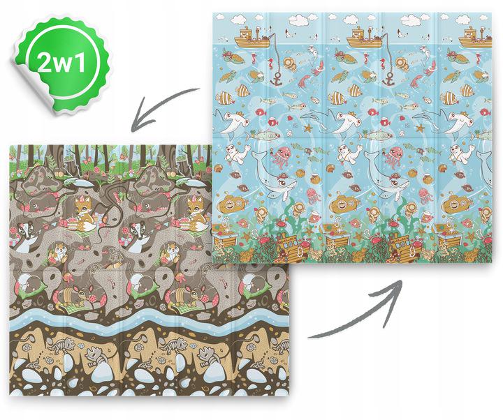 Килимок розвиваючий дитячий двосторонній Nukido NK-340 гіпоалергенний складаний 200х180х1 см (18822567) - фото 3 Килимок розвиваючий дитячий двосторонній Nukido NK-340 гіпоалергенний складаний 200х180х1 см (18822567) - фото 3