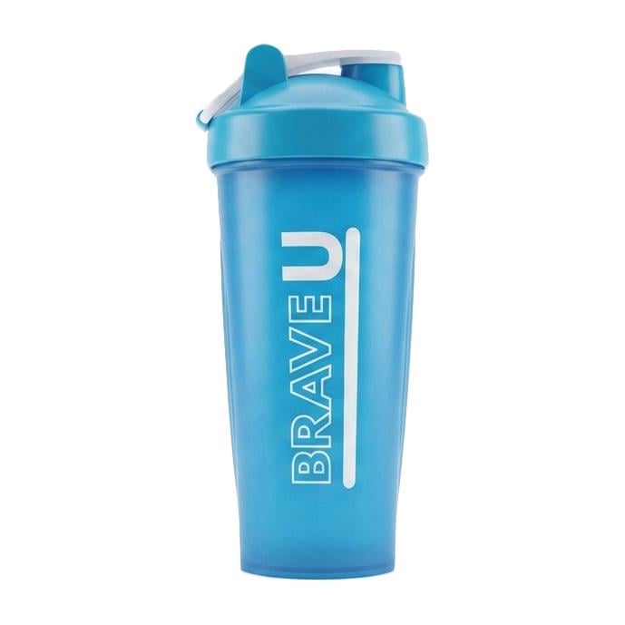 Шейкер для протеїну та спортивного харчування Brave U Shaker With Metal Ball 600 мл Синій