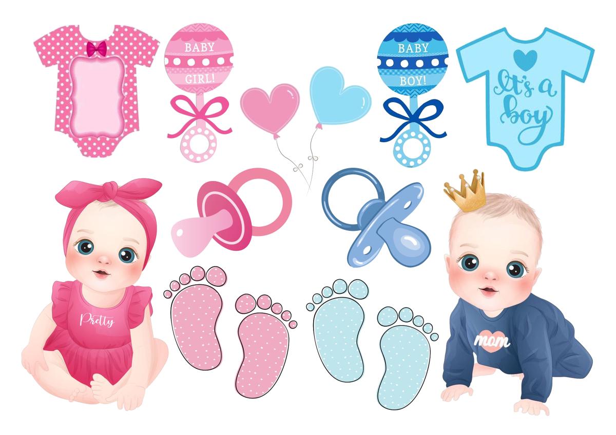 Картинка на торт вафельна Хлопчик чи Дівчинка? (14387)