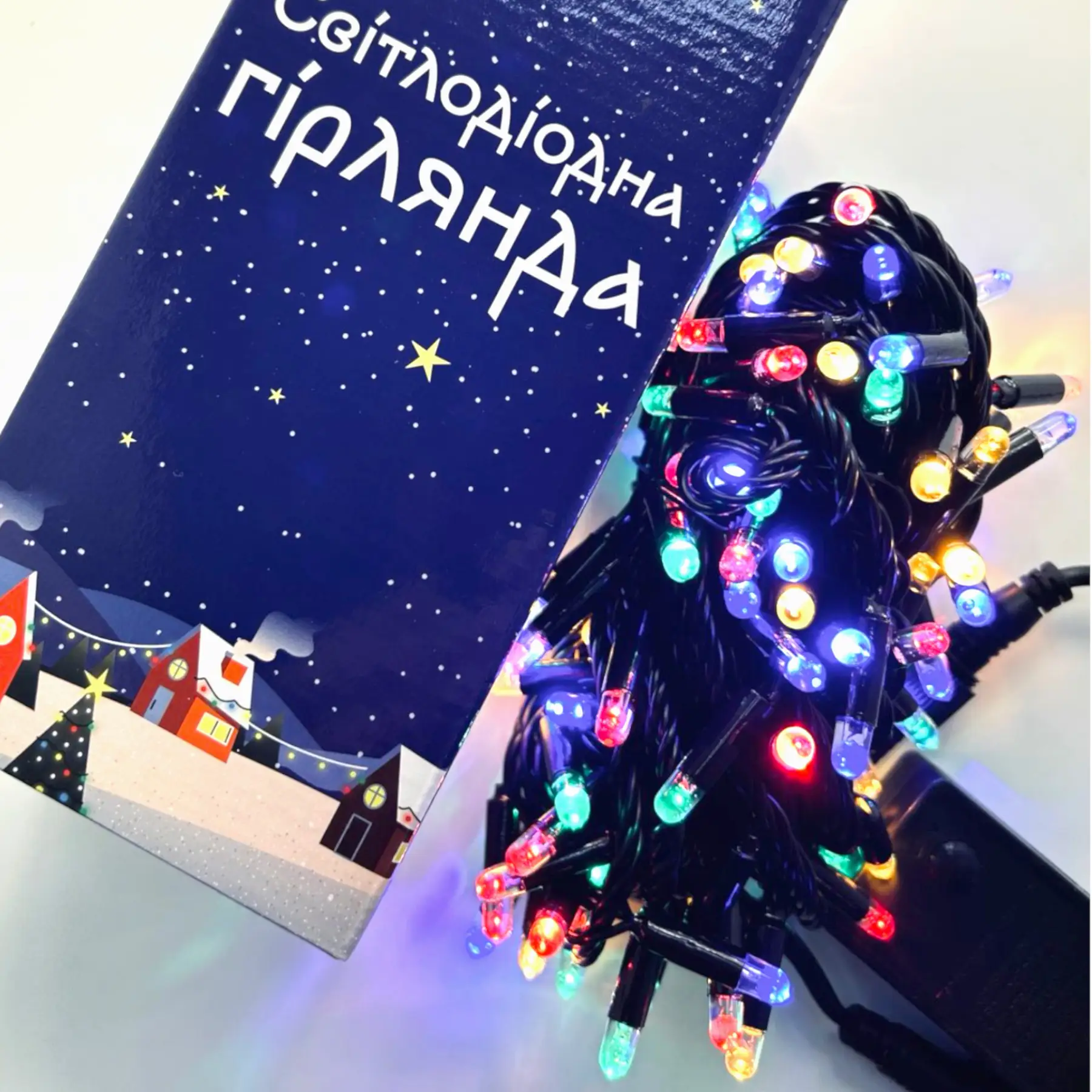 Гірлянда вулична Ultralight DL String 100 LED 10 м IP65 з контролером Різнокольоровий (13455366)