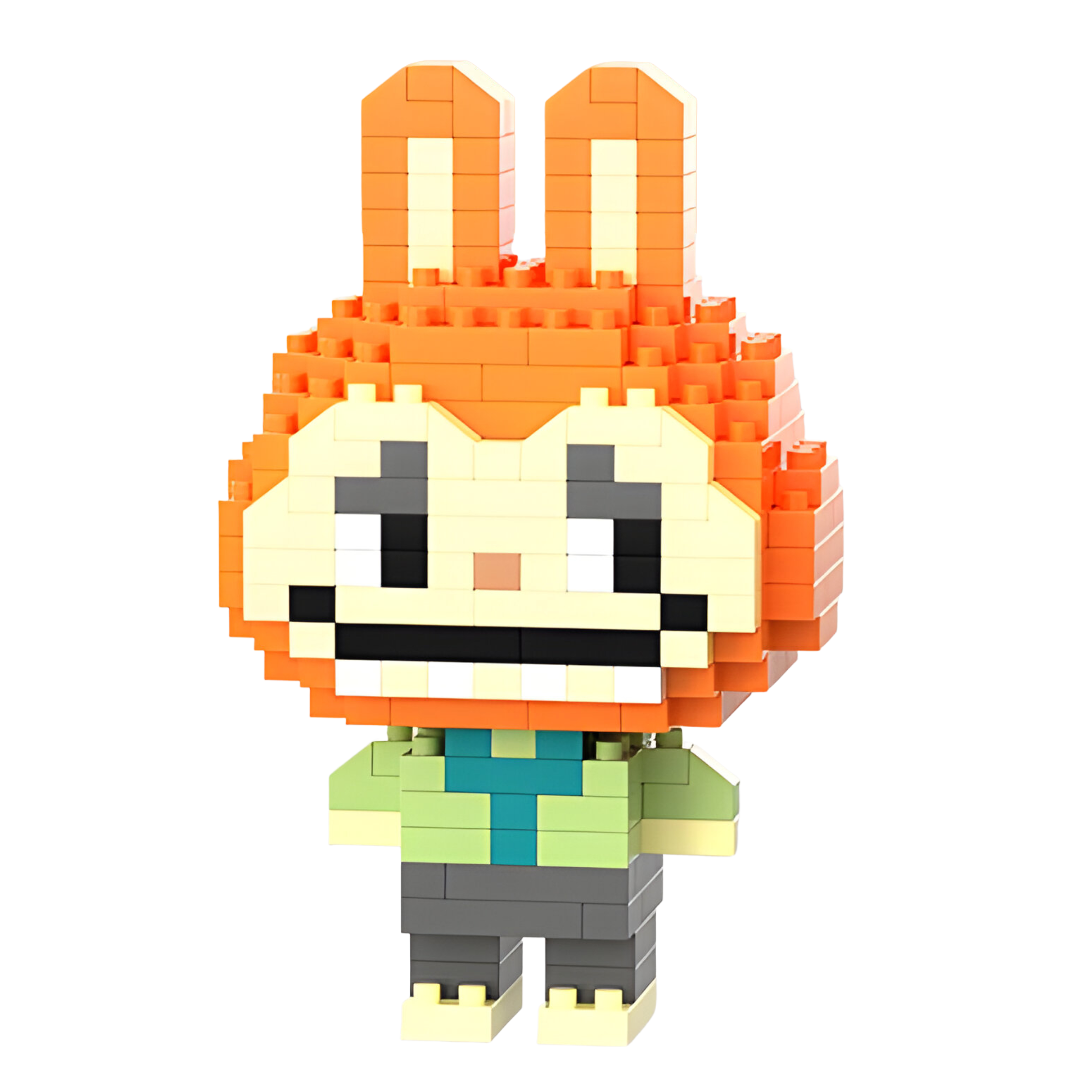 Конструктор Bricks Зайчик Лабубу 250 деталей Оранжевый (E3056)