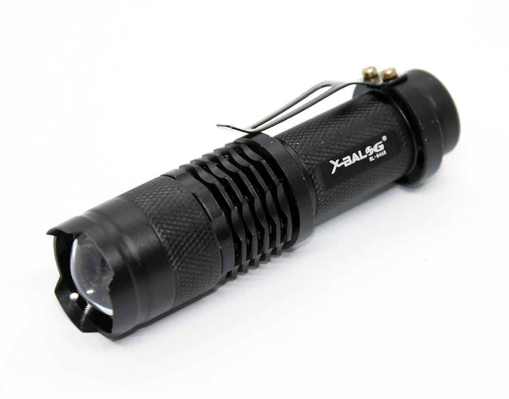 Фонарик ручной X-balog BL-8468 AA/14500 LED-зарядка и аккумулятор Alu Zoom 3 режима Case 200 Lm (25993958)