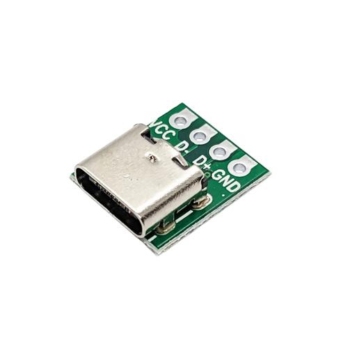 Разъем гнездо с платой USB Type-C 3.1 16pin на DIP 2,54 мм тестовая PCB 10 шт. (1026585)