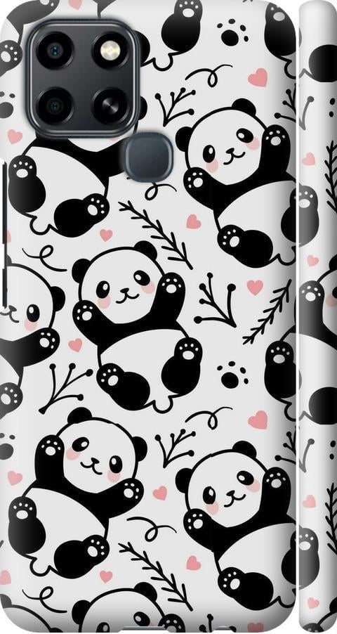 Чехол на Infinix Smart 6 Панды (4318m-2758-42517)