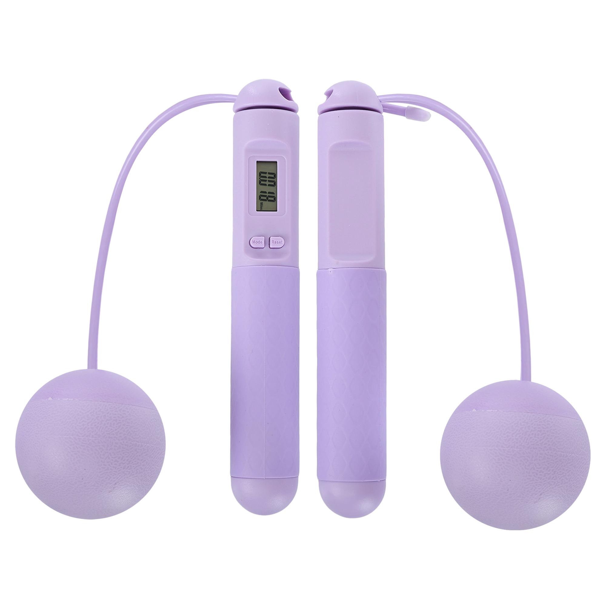 Скакалка беспроводная умная SP-Planeta FI-0782 3-в-1 с шарами/тросом и счетчиком калорий 6 см Фиолетовый (32511393)