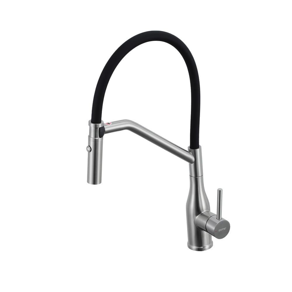 Смеситель для кухни Gappo G4098-15 с гибким изливом нержавеющая сталь Сатин (1047628)