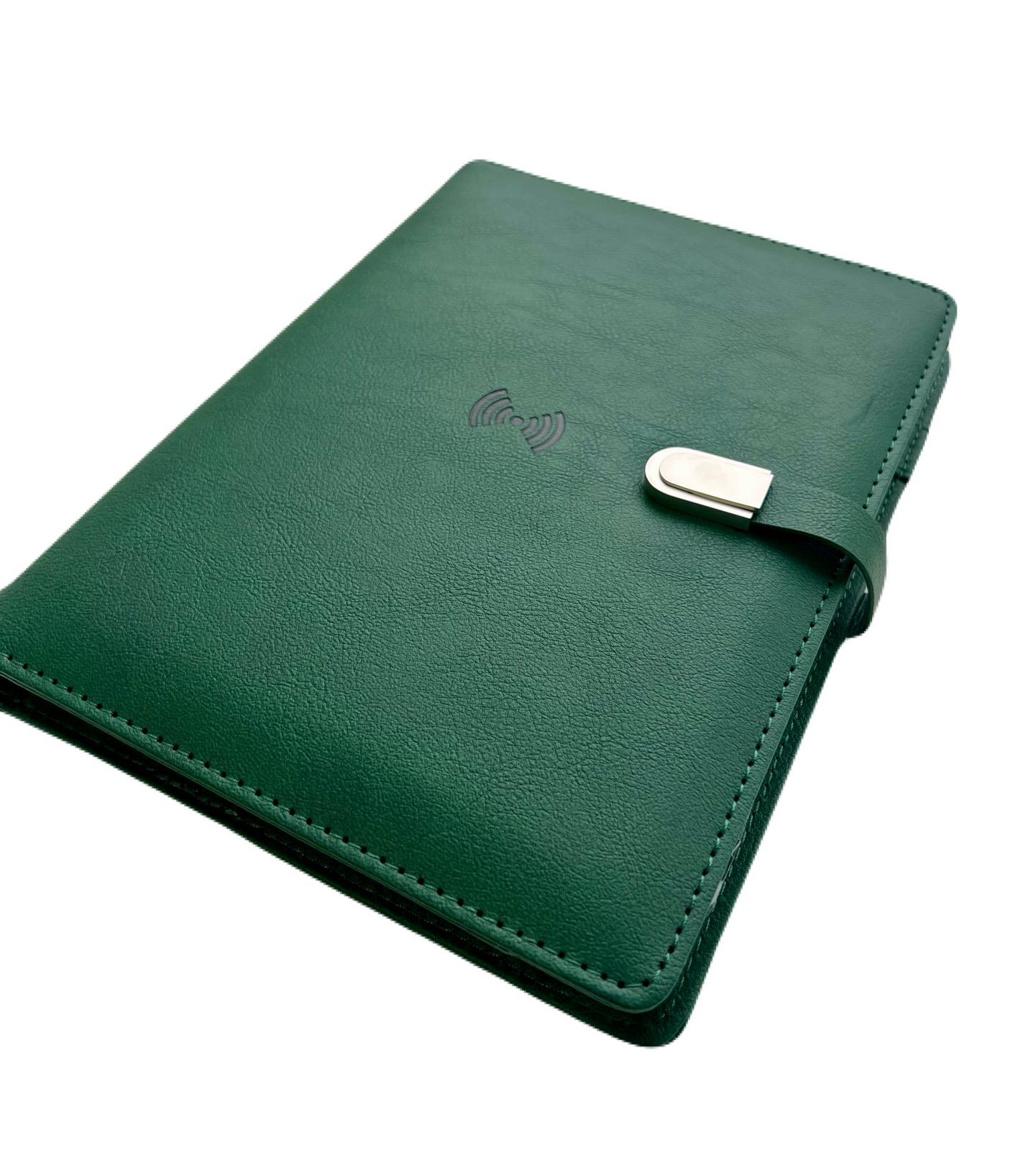 Блокнот-ежедневник AB tech Colorful c беспроводной зарядкой/Power Bank и USB flash 16 Gb Зеленый - фото 14 Блокнот-ежедневник AB tech Colorful c беспроводной зарядкой/Power Bank и USB flash 16 Gb Зеленый - фото 14