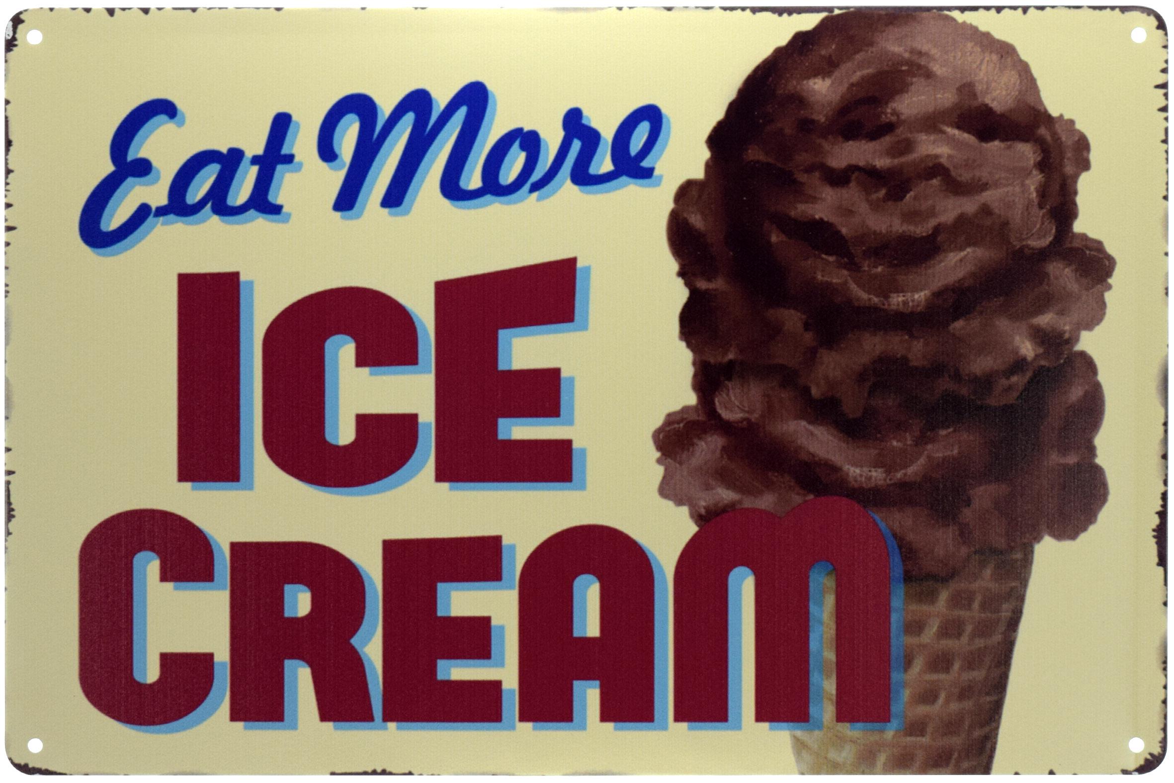 Табличка металева Їжте Більше Морозива/Eat More Ice Cream 20x30 см