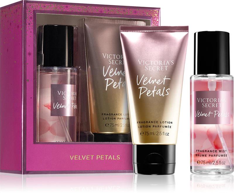 Подарочный набор для женщин Victoria's Secret Velvet Petals спрей для тела 75 мл и лосьон для тела 75 мл (402070)