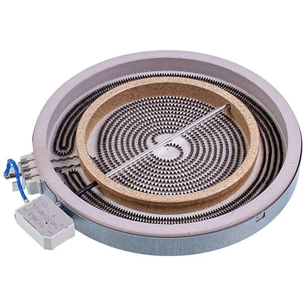 Конфорка 2200/1000W D 230/140 мм для стеклокерамической поверхности Indesit (C00261917)