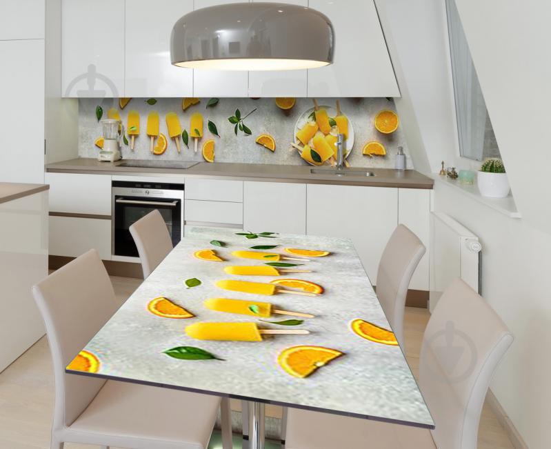 Наклейка 3Д вінілова на стіл Zatarga «Апельсиновий сорбет» 650х1200 мм (Z184604/1st)