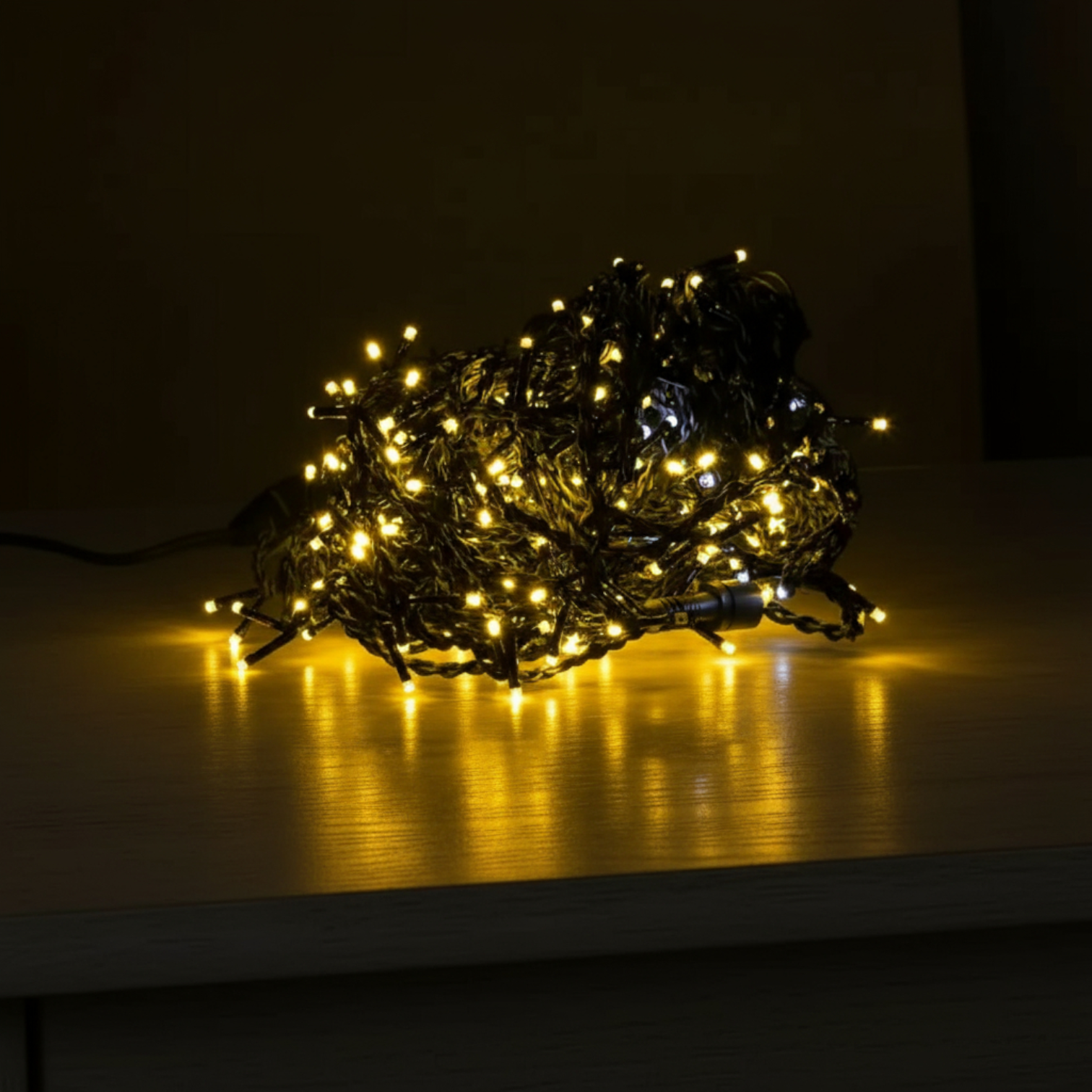 Гірлянда мережна Бахрома вулична 36 м 600 LED діодів від мережі чорна нитка Теплий жовтий (36МBY) - фото 6