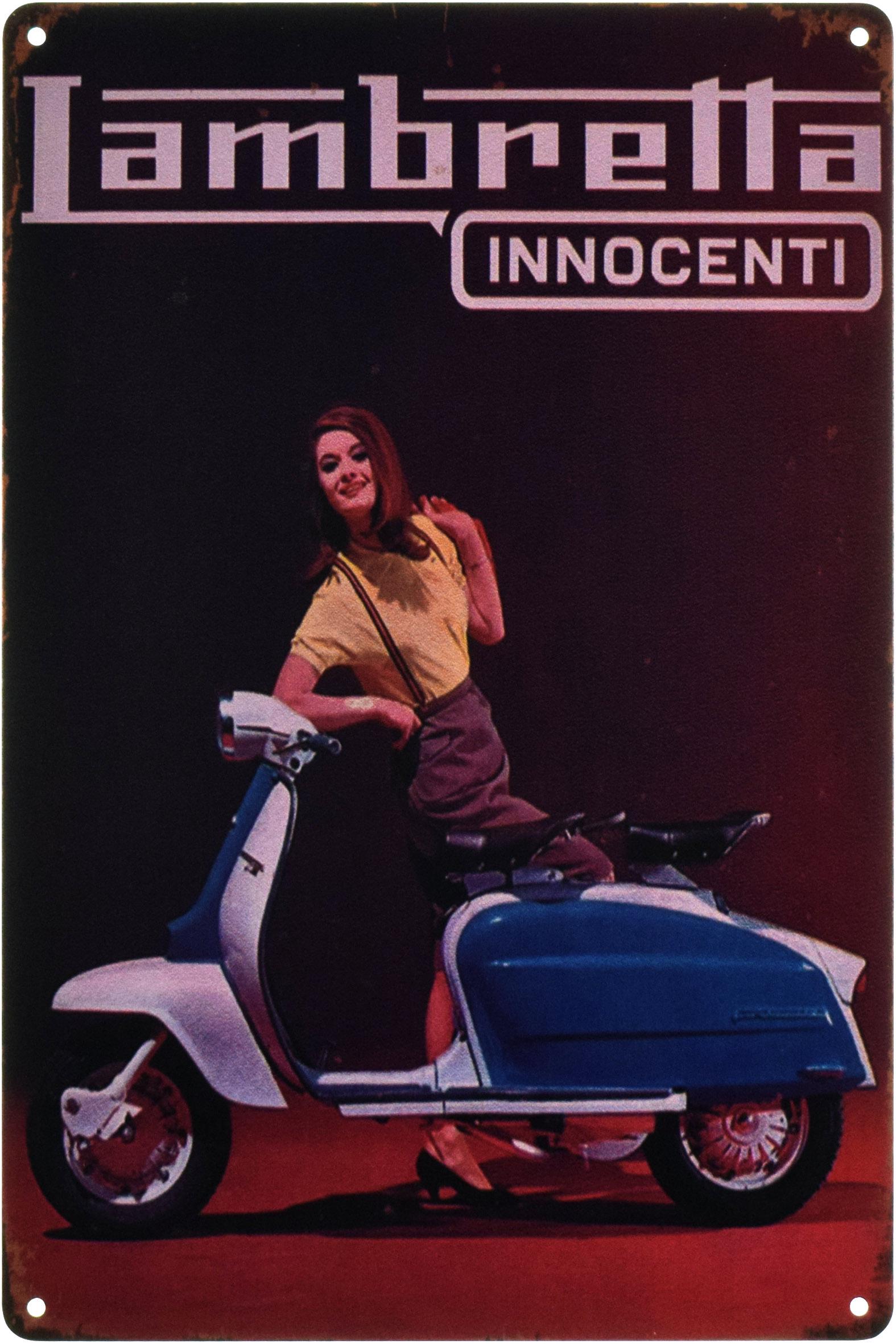 Табличка металлическая Lambretta Innocenti 20x30 см