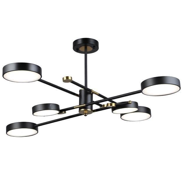 LED-люстра потолочная Sirius с акриловыми плафонами 3000/6500К IP20 B YH1124/6 BK+COP 132W Черный/Медный (28688338)