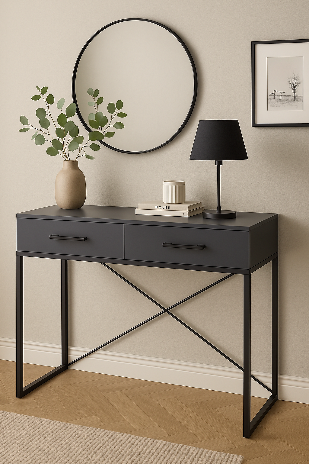 Столик туалетний LofTerno Head Asсet 1020x775x425 мм Графіт (AS13070000030) - фото 2 Столик туалетний LofTerno Head Asсet 1020x775x425 мм Графіт (AS13070000030) - фото 2