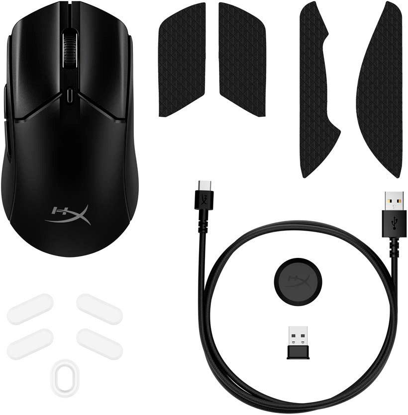 Мышка игровая HyperX Pulsefire Haste 2 RGB-подсветка комбинированное подключение Bluetooth USB 1,8 м Black (627021) - фото 6