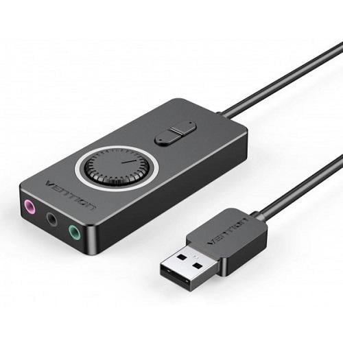 Звукова карта USB Vention CDRBB Audio USB 3х3,5 мм/jack 0,15 м Volume Control (573268) - фото 1