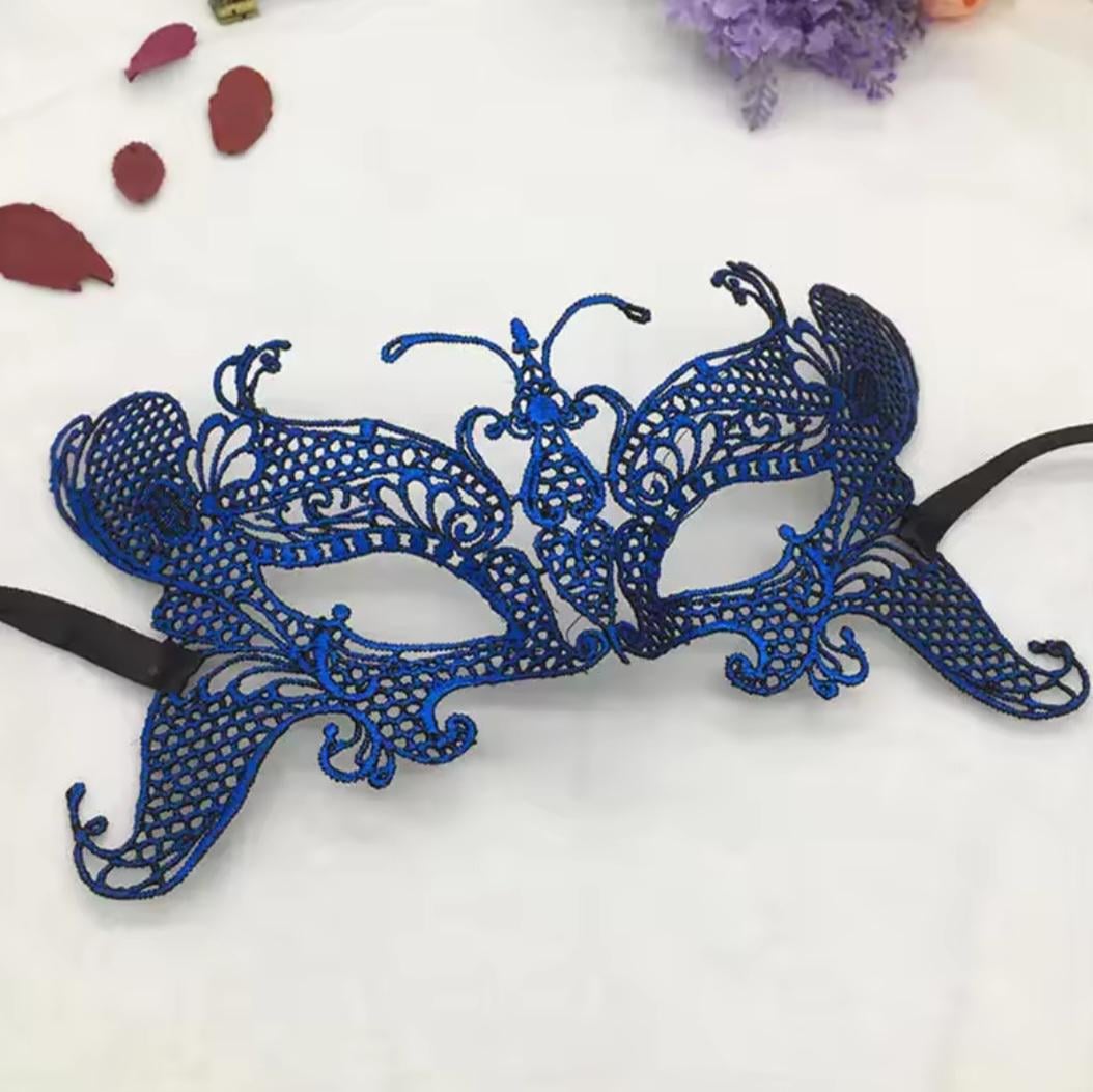 Маска для вечеринки венецианская One size Синий (18051/2)