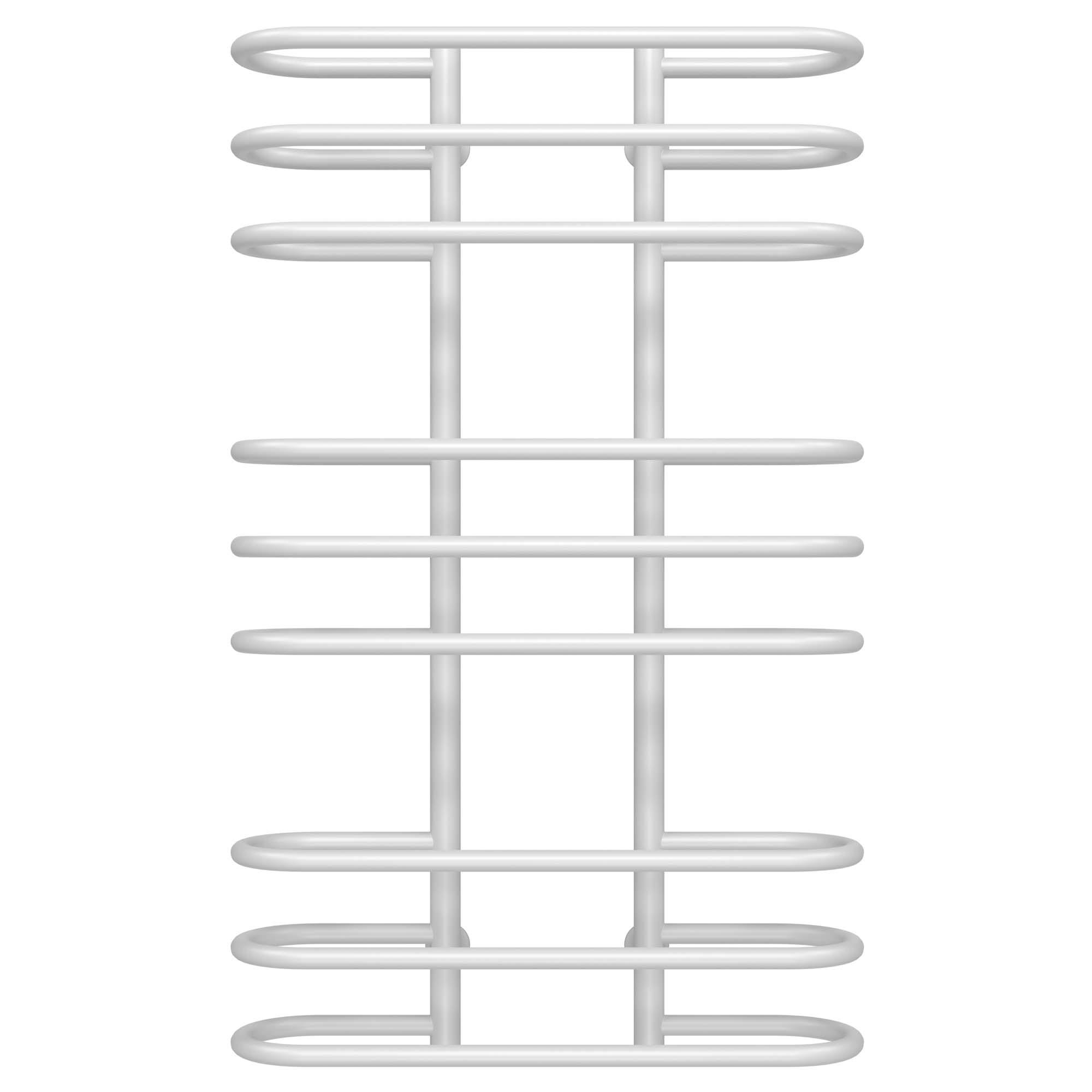 Полотенцесушитель водяной Deffi Британика П9 нижнее подключение нержавеющая сталь 600х1000 мм Белый (C.BR.100.60.9.W.A)