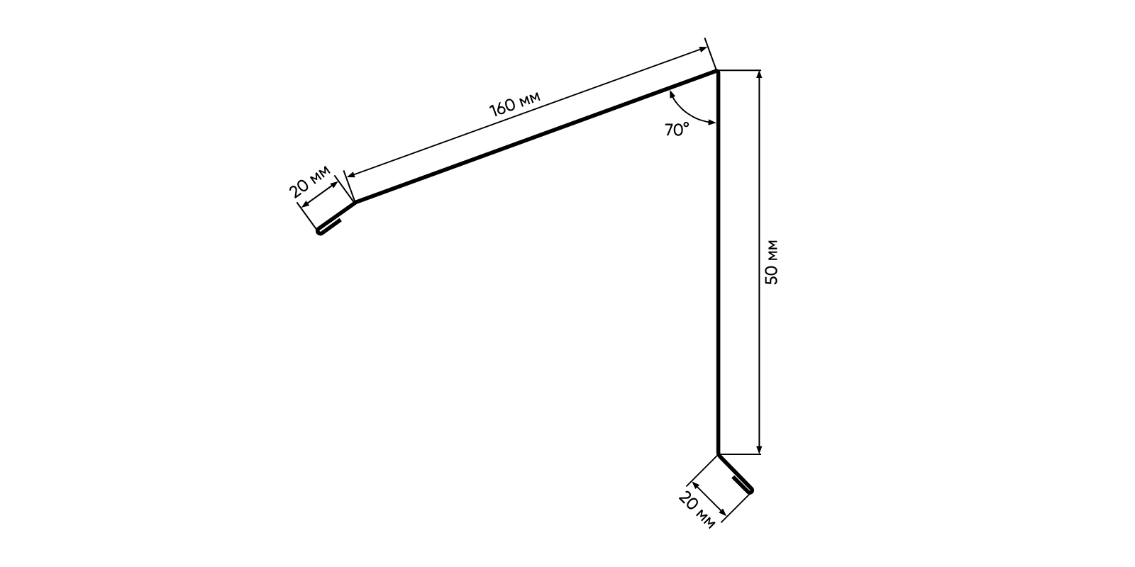 Планка конька односкатной кровли матовая 2 м RAL6020 (5169) - фото 2