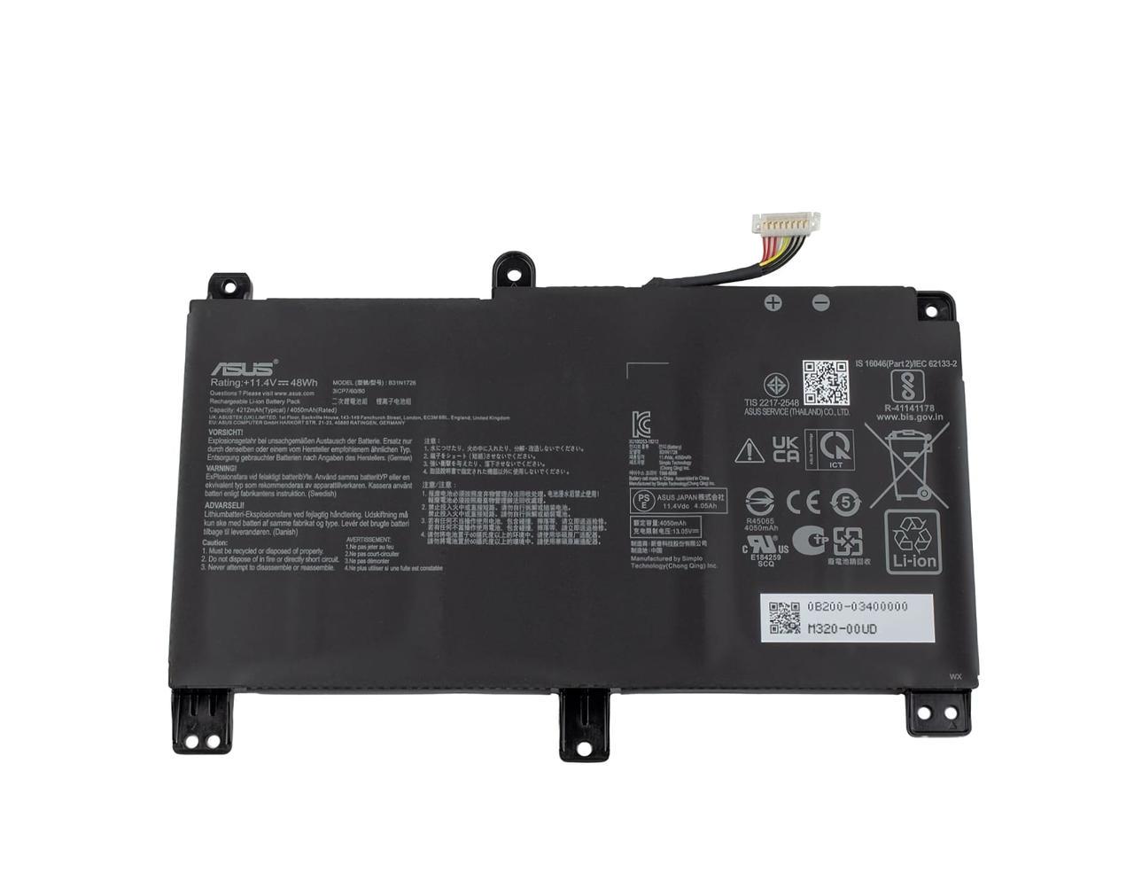 Аккумулятор для ноутбука Asus B31N1726 (06016)