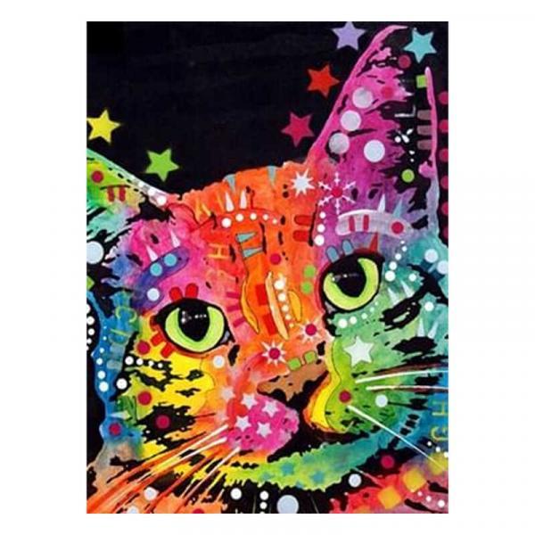 Алмазна мозаїка TK Group Яскравий кіт 40х30 см з рамкою в коробці (GB77172-mt)