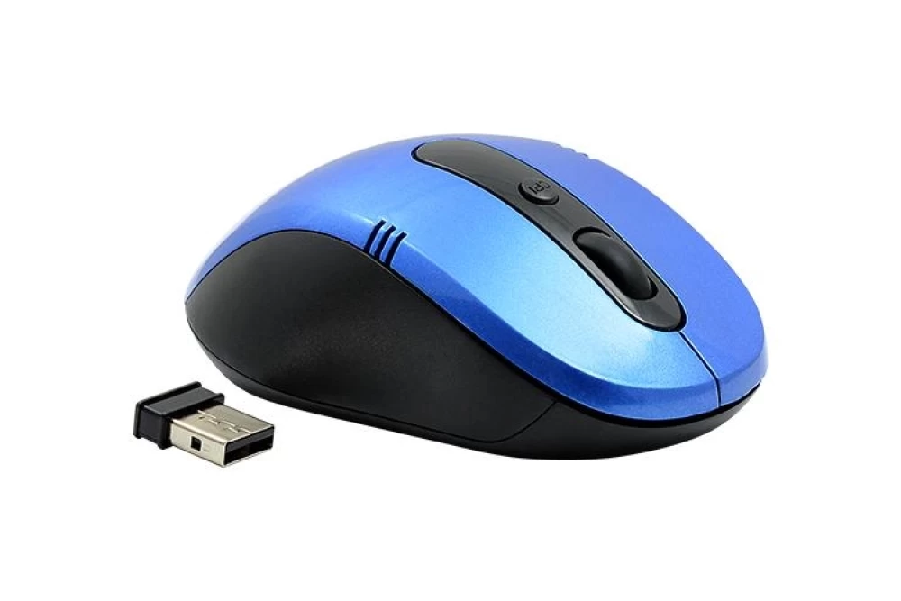 Мышь беспроводная Wireless Mouse G-108 Черно-синий (374217) - фото 4