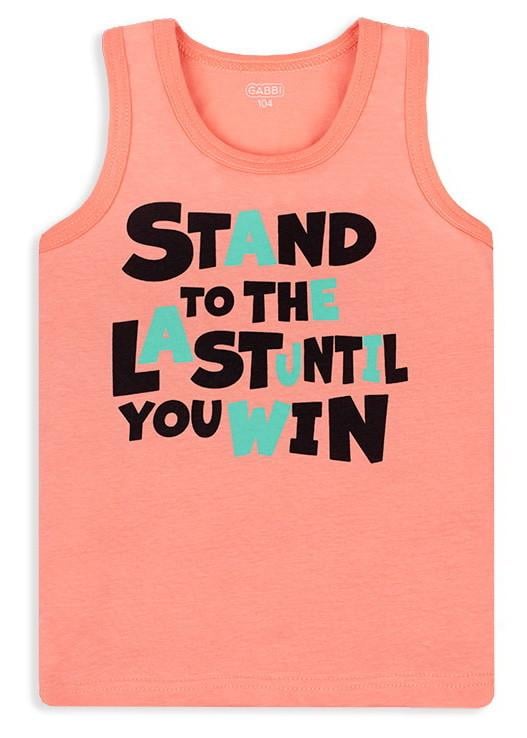 Майка детская хлопковая для мальчика GABBI МК-20-15 Чувачки 116 см Лососевый (12200)