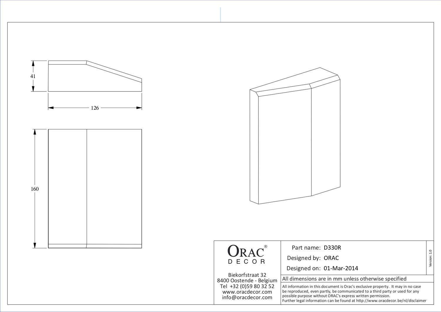 Постамент Orac Decor D330LR дюрополимерный - фото 2