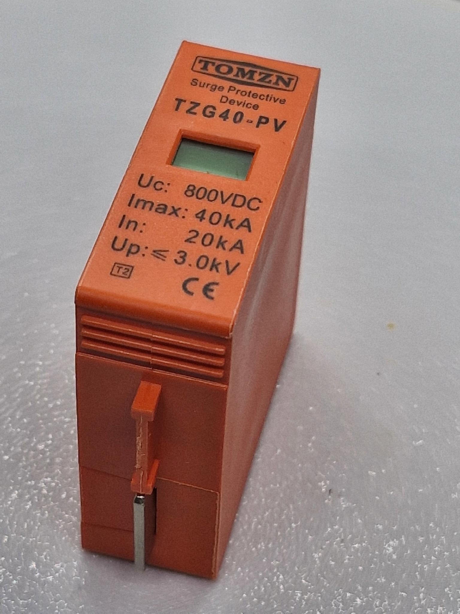 Вставка-вкладиш ПЗІП 800V DC TOMZN TZG40-PV 20-40KA блискавкозахист розрядник ПЗІП для сонячних панелей PV SPD постійного струму УЗІП - фото 10 Вставка-вкладиш ПЗІП 800V DC TOMZN TZG40-PV 20-40KA блискавкозахист розрядник ПЗІП для сонячних панелей PV SPD постійного струму УЗІП - фото 10