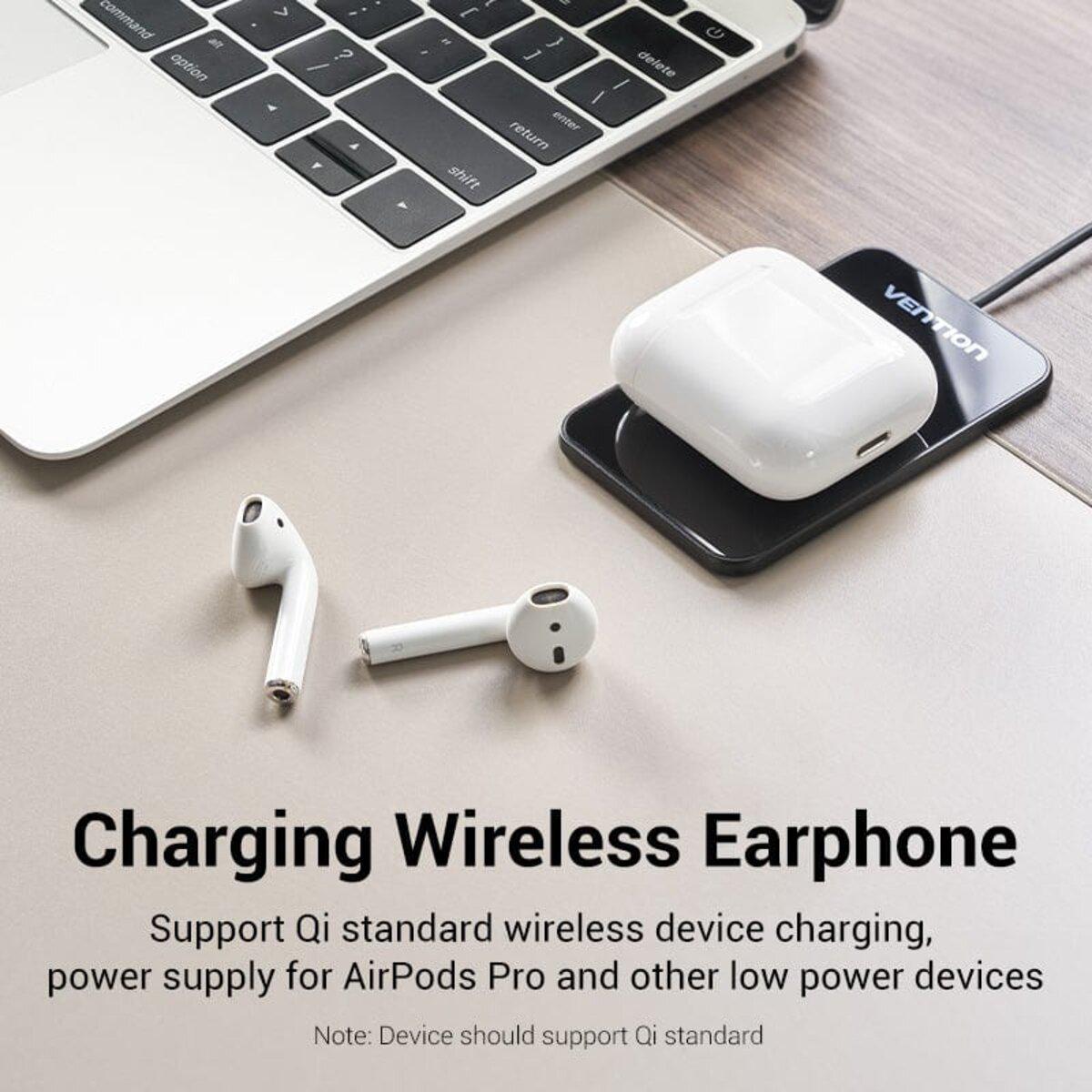 Зарядное устройство для телефонов беспроводное Vention Wireless Charger 15W Ultra thin MirroredSurface Type 0,05 м Black (FGBBAG) - фото 5 Зарядное устройство для телефонов беспроводное Vention Wireless Charger 15W Ultra thin MirroredSurface Type 0,05 м Black (FGBBAG) - фото 5