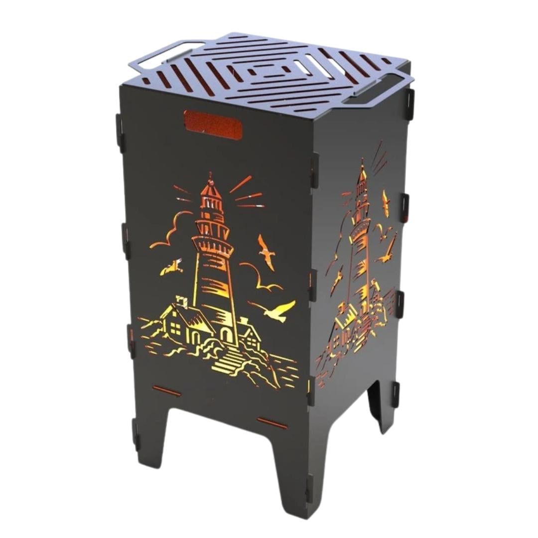 Мангал-барбекю Carino Маяк разборный 470х380х753 мм металл 3 мм (34183484)