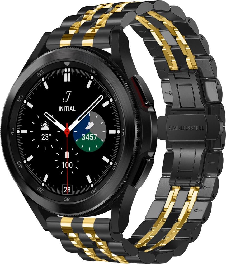 Браслет металлический Spinye Line для Galaxy Watch 4 Classic 46 мм Black Gold (29025-02)