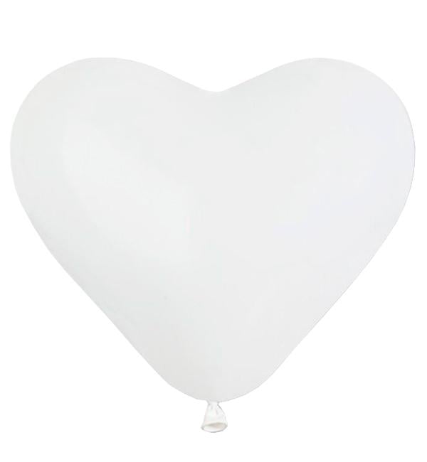 Воздушные шарики Сердце Ø 25 см 10 шт. White