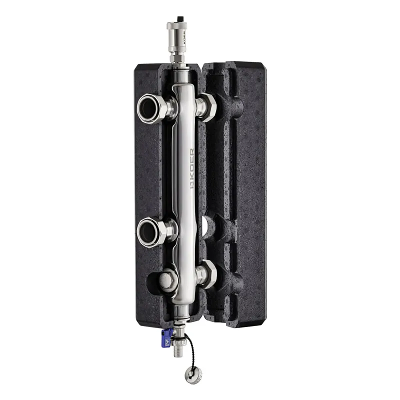 Гідрострілка KOER KR.S1033 2/2 з дренажним краном 1-1/4 НР SUS304 (KR3181)