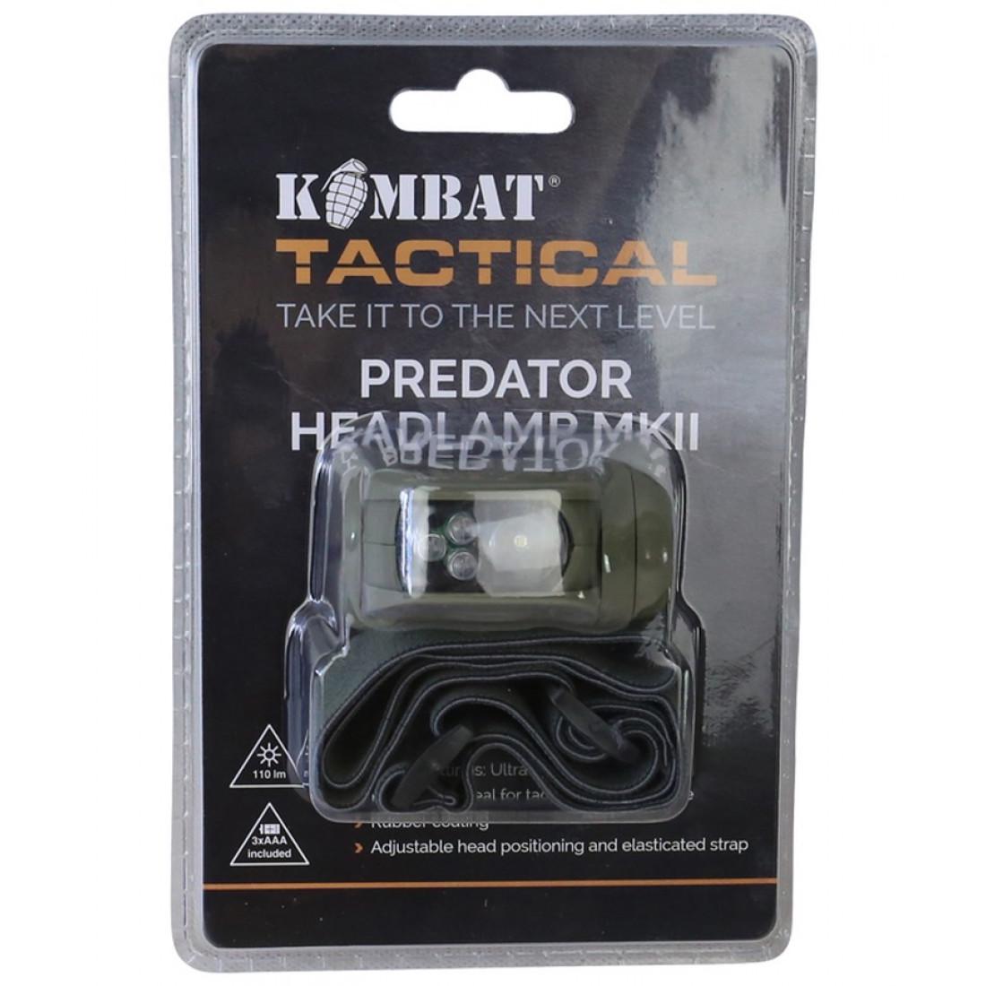 Налобный фонарь с красным светом KOMBAT UK Predator Headlamp II (kb-phl-olgr) - фото 2